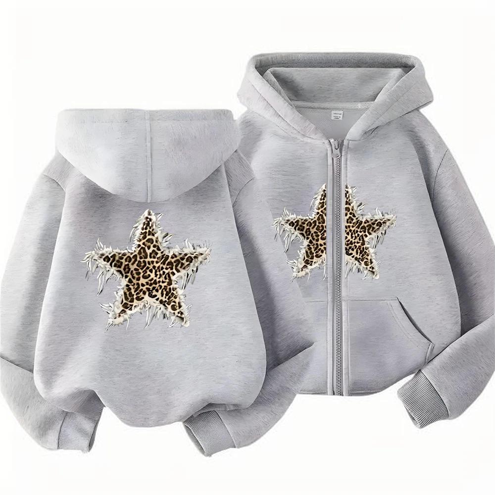 Girl Hoodie Zip Up Tops Pink Black Gray Hoodies Kid Autumn Zipper Style Children Outdoors Coat