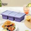 BPA-free Large Ice Cube Tray Silicone Freezer with Lid 3-Compartment And Oven Safe Mold for Soups Sauces BPA-Free Maker Easy-release
