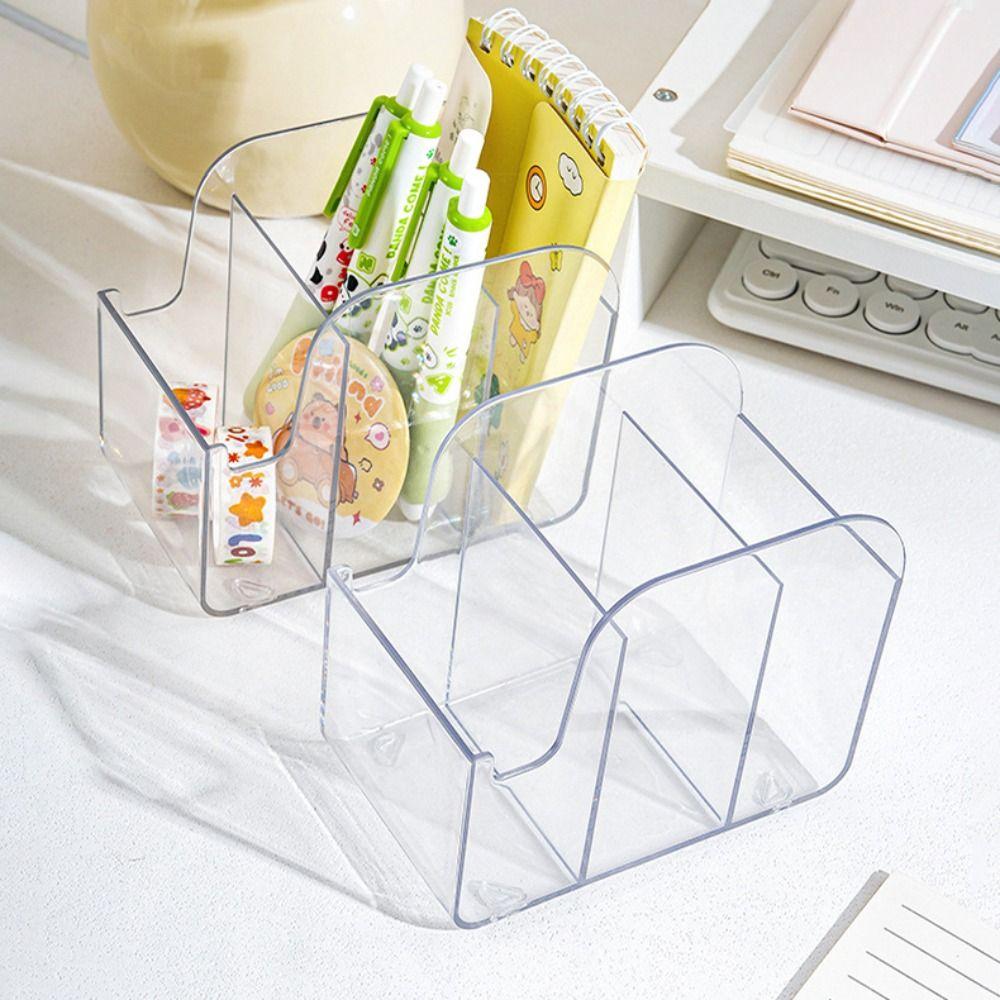 Műanyag tárolódoboz Háromrácsos tolltartó Rajzfilm asztali szervező Iskolai iroda