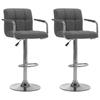 Day and Night - Day and Night Kitchen Bar Stools 2 Pack Light Grey Fabric