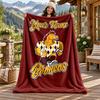 Brisbane Custom Name Flannel Blanket Personalized Soft Warm Plush Throw Blanket Customized Gift for Family Friends