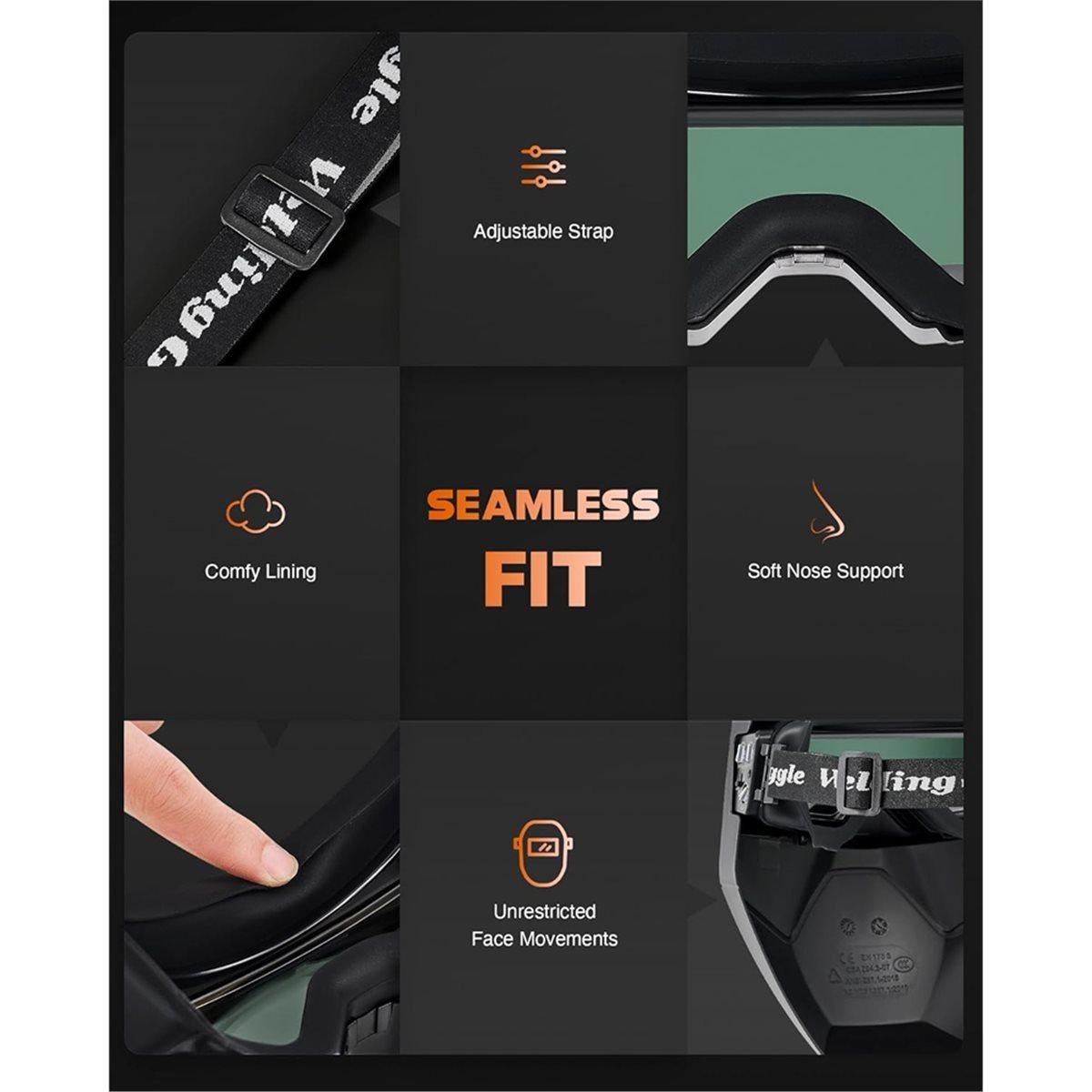 

Auto Darkening Welding Goggles, Shade 4/5-9/9-13 Safety Welding Glasses Welder Mask, for TIG MIG ARC Cutting China Mainland