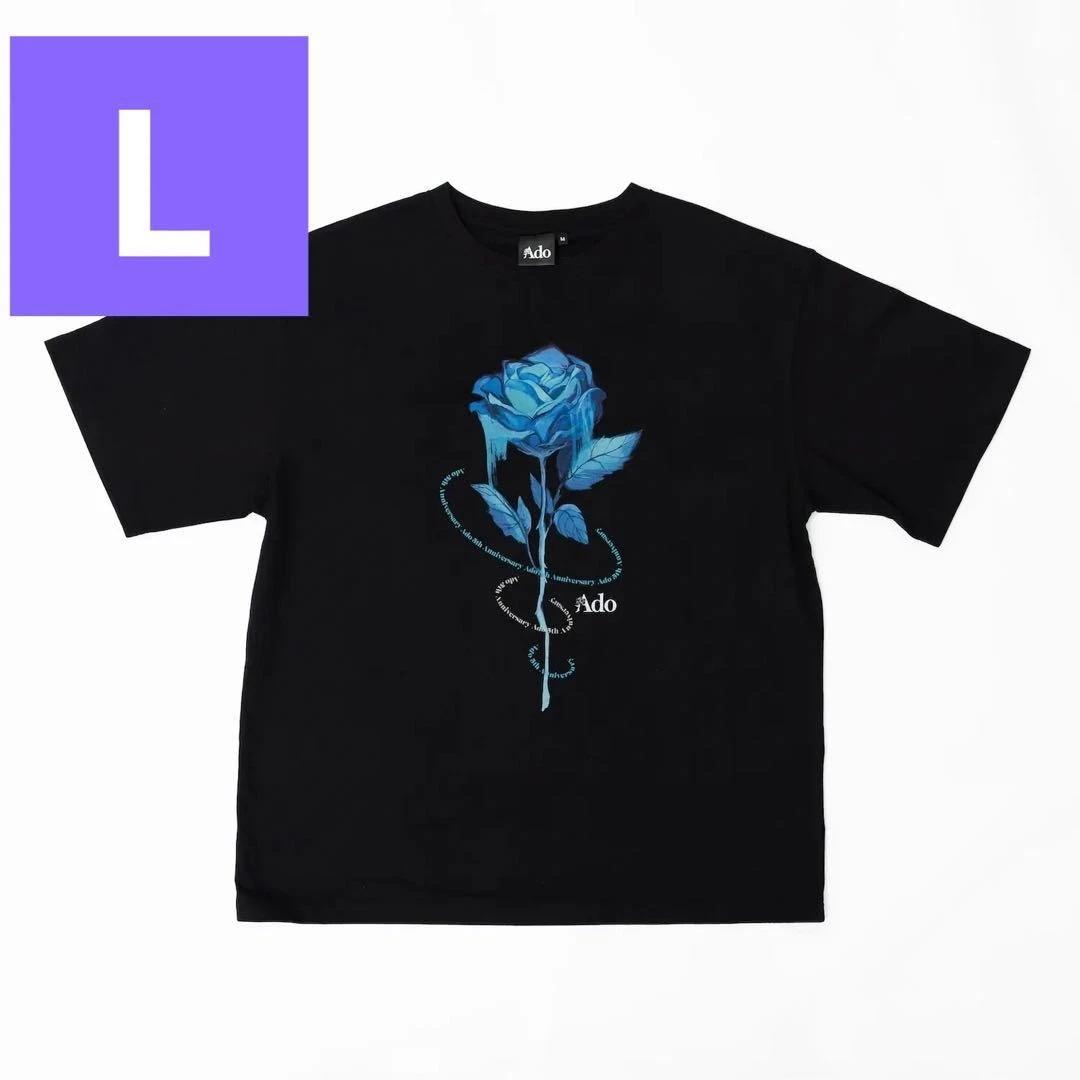 [New] Ado Blue Rose 100% Cotton T-shirt Mens Tees Top L Nighthawk S