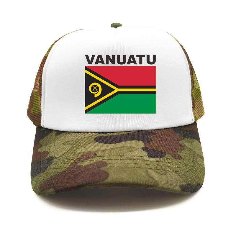Vanuatu Trucker Cap Summer Unisex Cool Country Flag Hat Baseball Caps Unisex Outdoor Mesh Net Caps