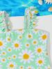 2026 European Girls' Printed One-Piece Swimsuit for Toddlers