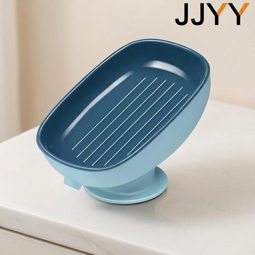

Double Layer Soap Dish with Suction Cups Bathroom Soap Holder Drain Tray Organizer Storage Bathroom Accessories синій
