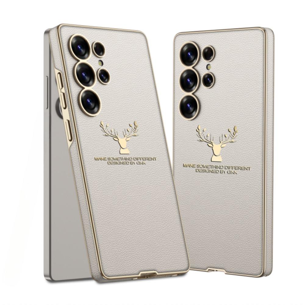 Kreslený Sob Nárazuvzdorný Kryt na Telefon Galaxy S25 Ultra pro Samsung Galaxy S25 Ultra Elektroplatovaný Kožený Ochranný Kryt