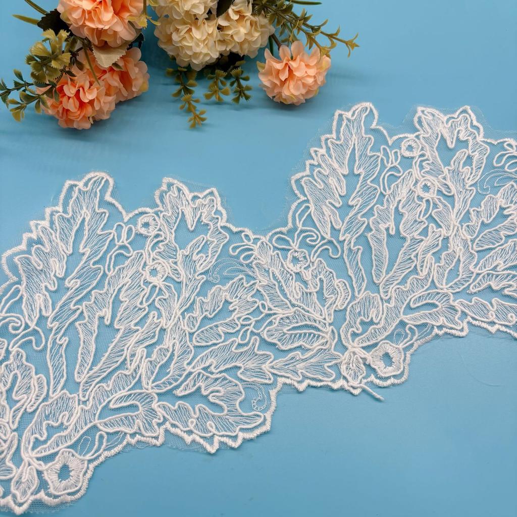 Rope Strand Barcode Embroidery Lace Women Lace Lolita Clothing Hem Accessories