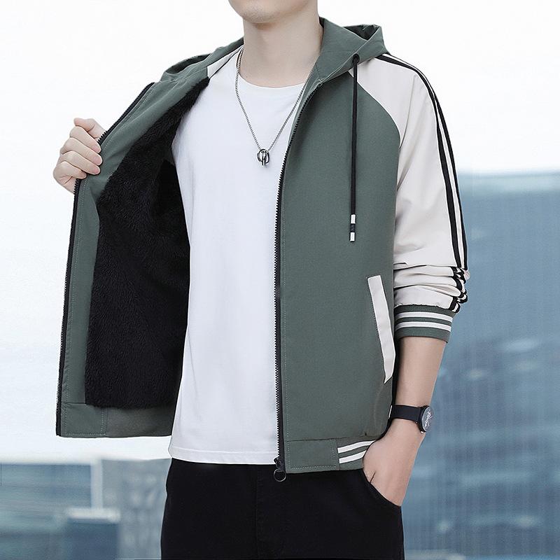 Trendy Baseball Jersey Outdoor Hooded Jacket Men's and Women's Autumn Tops Couple's Clothing Casual Sports Trendy Jacket