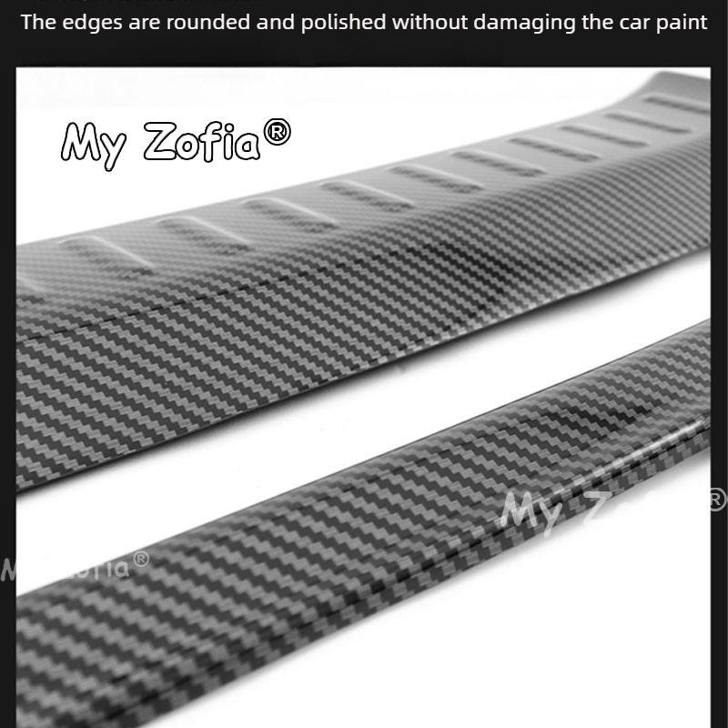 Carbon Fiber Rear Bumper Sill Plate Anti-Scratch Trunk Door Sill Protector Cover Auto Exterior Accessories For BYD Atto 3 2026
