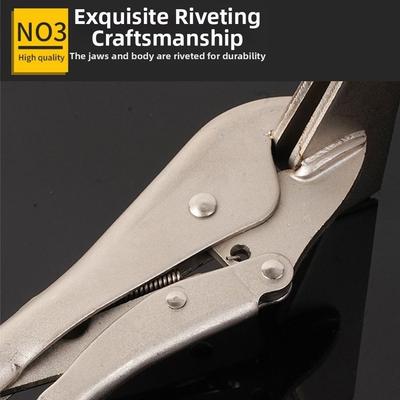 U-Shaped Jaw Welding Clamp Pliers High Hardness Adjustable Flat Nose Pliers Fixed Clamp Heavy-duty Welding Locking Clamps