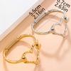 1pc European And American Style Fashion Alloy Open Heart Shaped Bracelet For Women, Versatile Street Style Web Celebrity Hand Chain Valentines