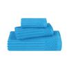 Soho Ribbed Cotton 3 Piece Absorbent Towel Set Bath Hand Face Quick Dry Soft Eco-Friendly Contemporary Elegance Home Essentials
