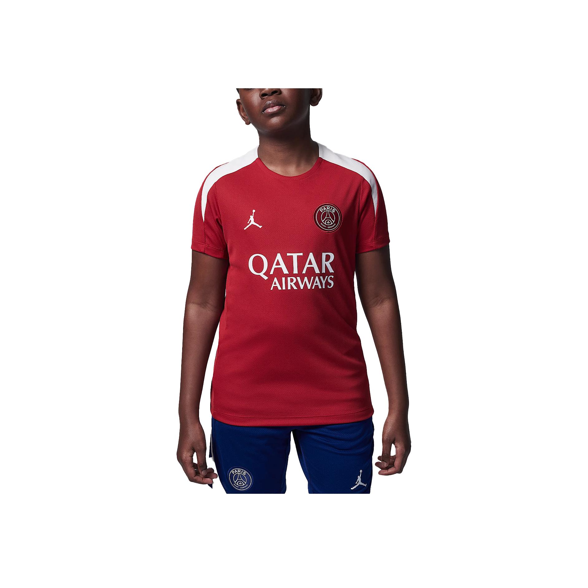 

Детская футболка Jordan Paris Saint-Germain Striker с технологией Dri-FIT, минималистичная, с круглым вырезом, с коротким рукавом, красная, Phantom HJ3402-660 M