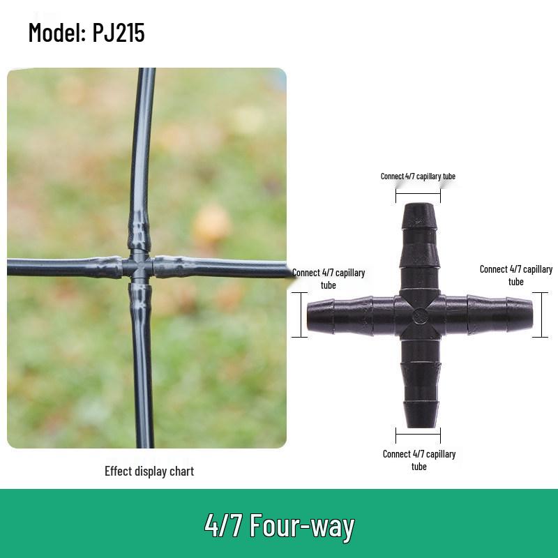 Capillary and Micro-Sprinkler Fittings: Single/Double Hooks, Tee, Straight Connector, Drip Stop, Mountain Bracket, Five-Way, Greenhouse.
