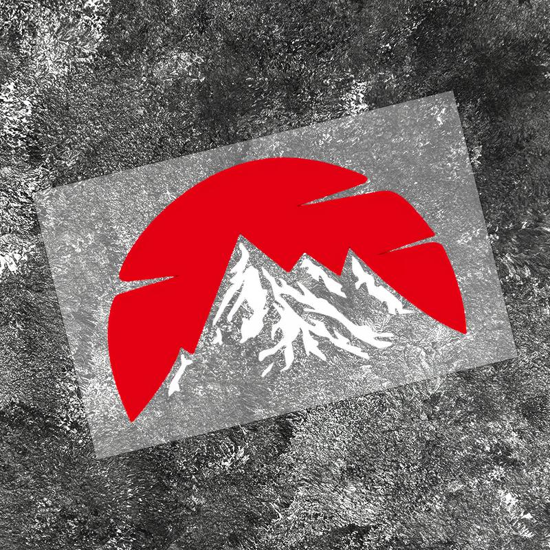 Red Sun Mountain Car Stickers Waterproof for Body Windshield Window Trunk Vinyl Refit Decals Durable Decoration Auto Accessories