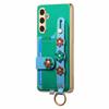 W2 For Samsung Galaxy A54 5G Case Card Holder Leather Back Cover 3D Flower Wristband