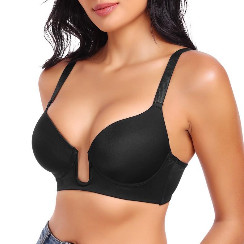 Sexy Push Up Evening Dress Bra, U-shaped Molded Cup Invisible Lingerie for Women BCD Cups