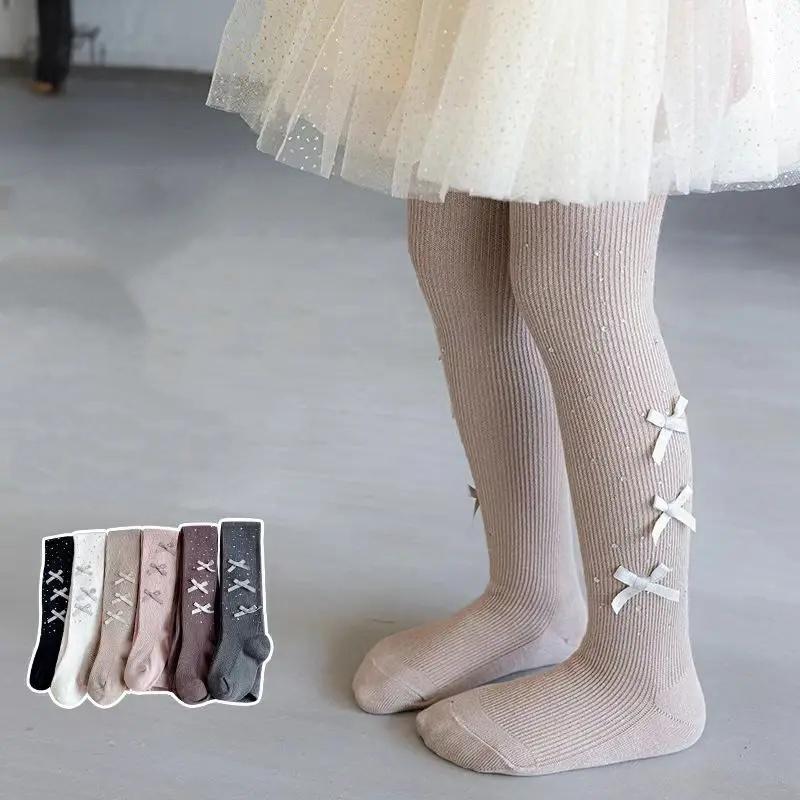 

Блестящие детские колготки для девочек, белые прозрачные колготки, тонкие нарядные леггинсы на весну-осень со стразами, нарядная верхняя одежда, праздничные колготки M