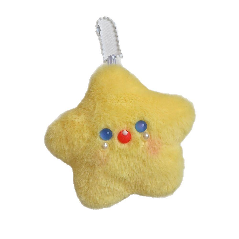 Star Pendant Plush Toy: Squeaky Doll Keychain & Backpack Charm