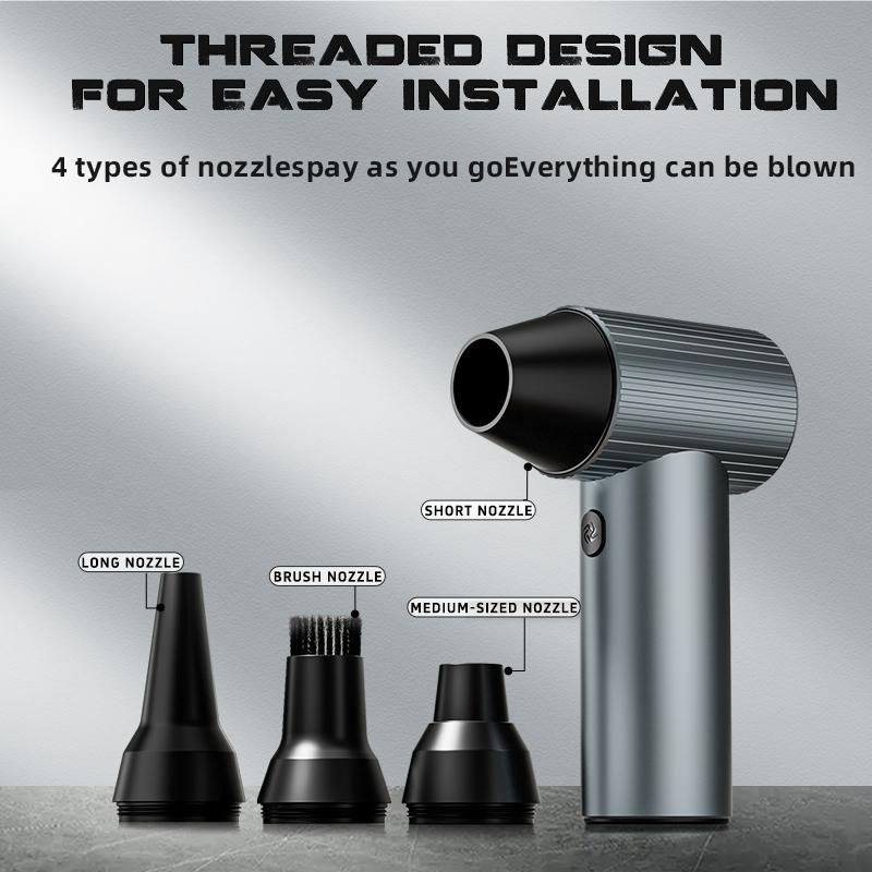 X7 Violent Blower 500g Wind Pressure Brushless Motor 40mm Turbo Jet Fan With 3 Nozzles Dust Blowing Keyboard Cleaning Air Blower