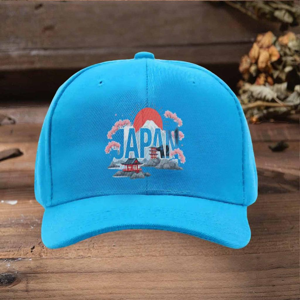Japan Mount Fuji Cherry Blossom Temple Baseball Cap Adjustable Lightweight Breathable Sun Hat For Travel Outdoor Beach Casual