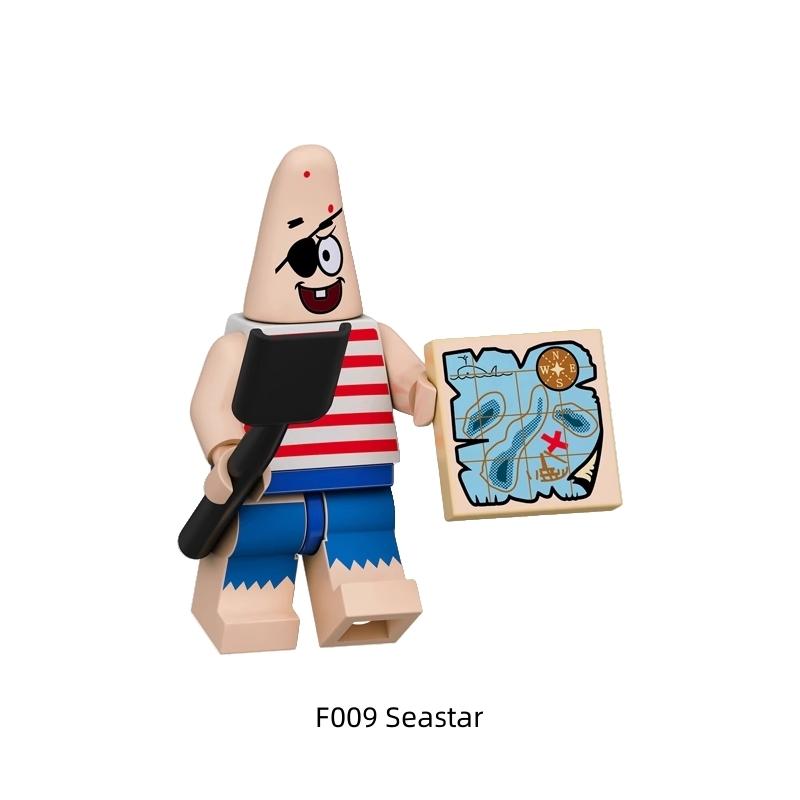 Spongebob Patrick Star Blocks Cartoon Anime Assembled Model Girls Boys Small Building Blocks Children Cute Educational Gifts