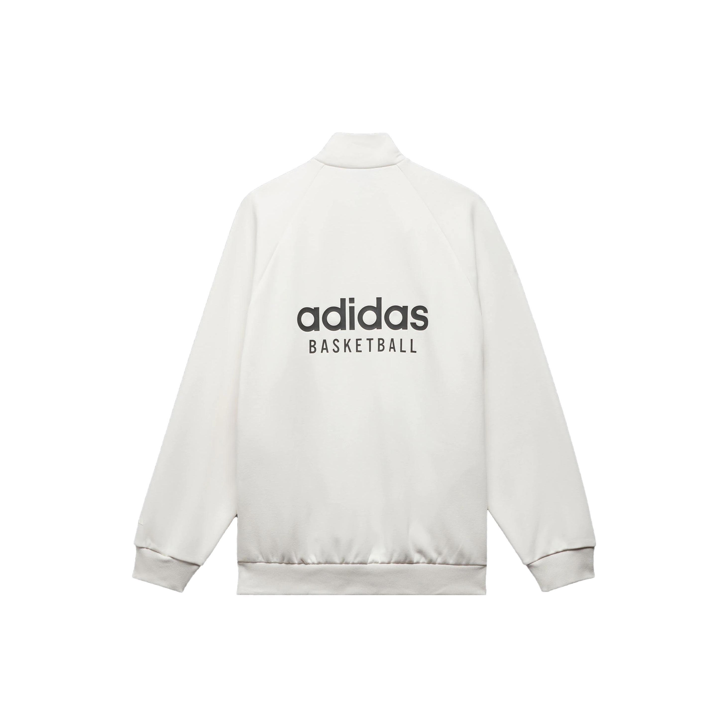 Adidas Originals Chapter 1 Track Top, Unisex Solid Color Logo Print Casual White Tops HN9271 L