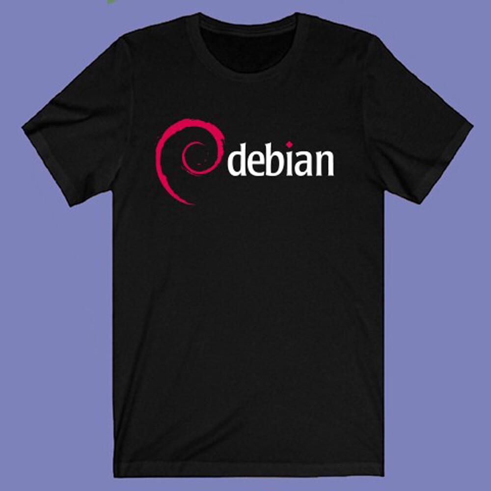 Linux Debian Men s Black Size S-3XL S разноцветный