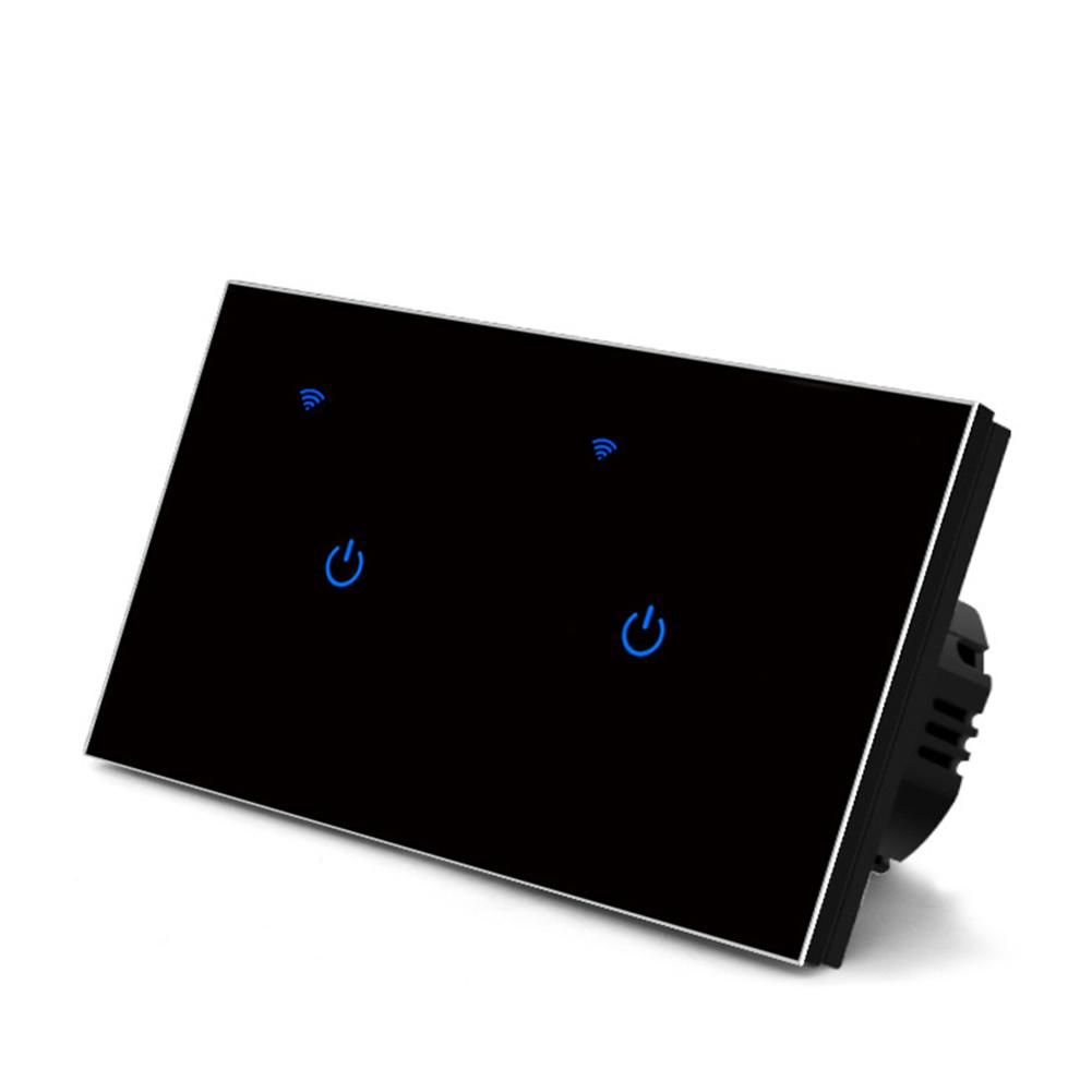 

146*86*35mm Touch Control Switch Energy-saving Voice Control Switch Tempered Glass Panel PC Plastic UL94V0 Shell