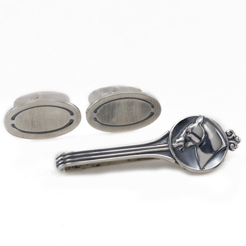 

Georg Jensen Tie pin set cuffs #75 #65 Silver925 mens Used
