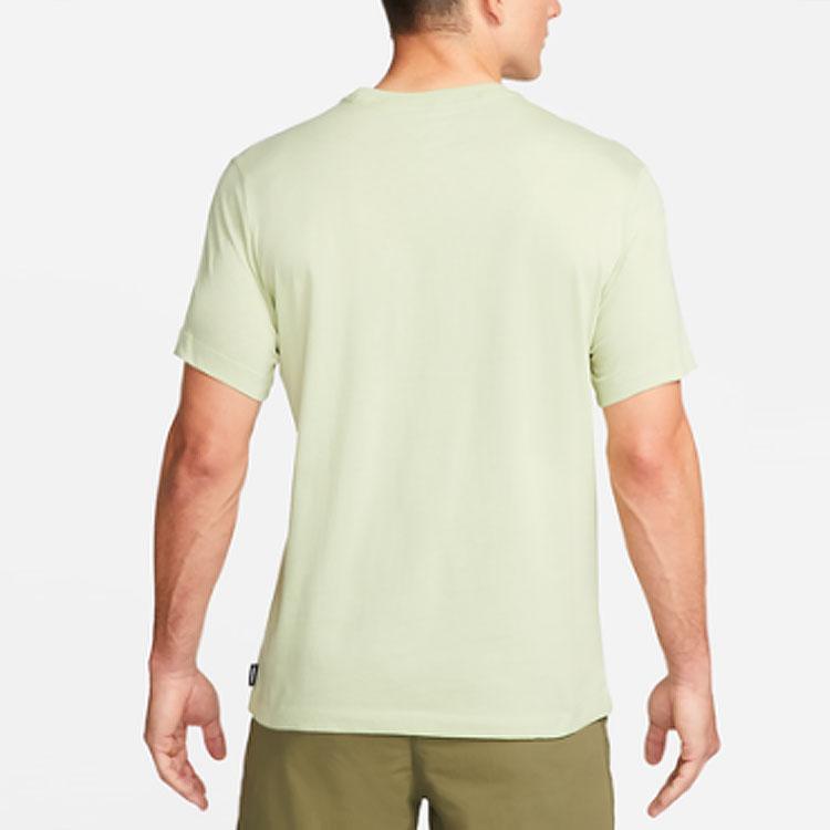 Nike FC. Logo-Print Einfarbiges Sport-Rundhals-Kurzarm-T-Shirt Herren-Tops Grün DH7445-371