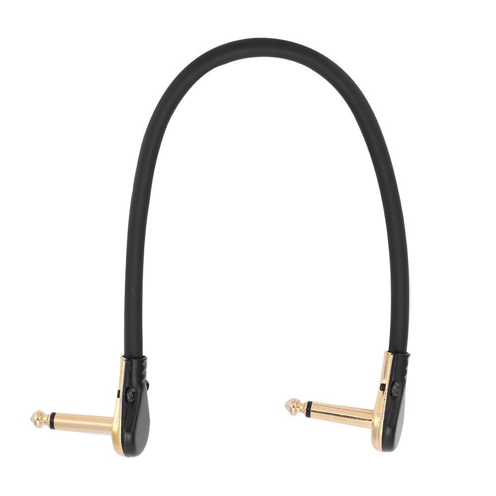 Durable 30cm Guitar Effect Pedal Board Patch Cable Cord 1 4  Flat Right Angle Plug
