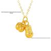 Golden Heart 999 Gold Pendant Necklace - Perfect Qixi Valentine's Day Gift for Her