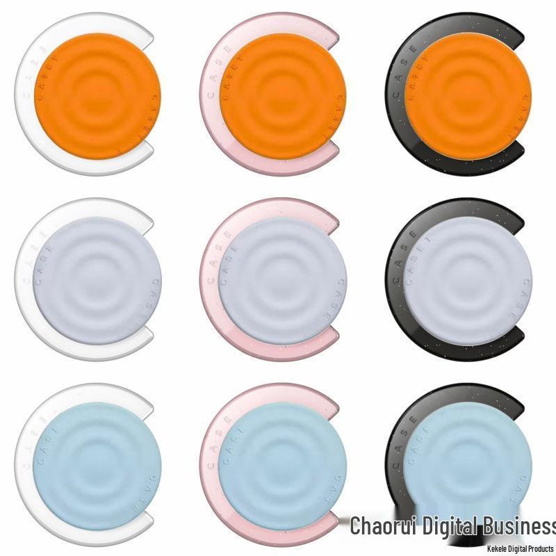 Trendy Celebrity-Style C-Shape Wave Pattern MagSafe Magnetic Silicone Phone Stand with Drop Protection for Women
