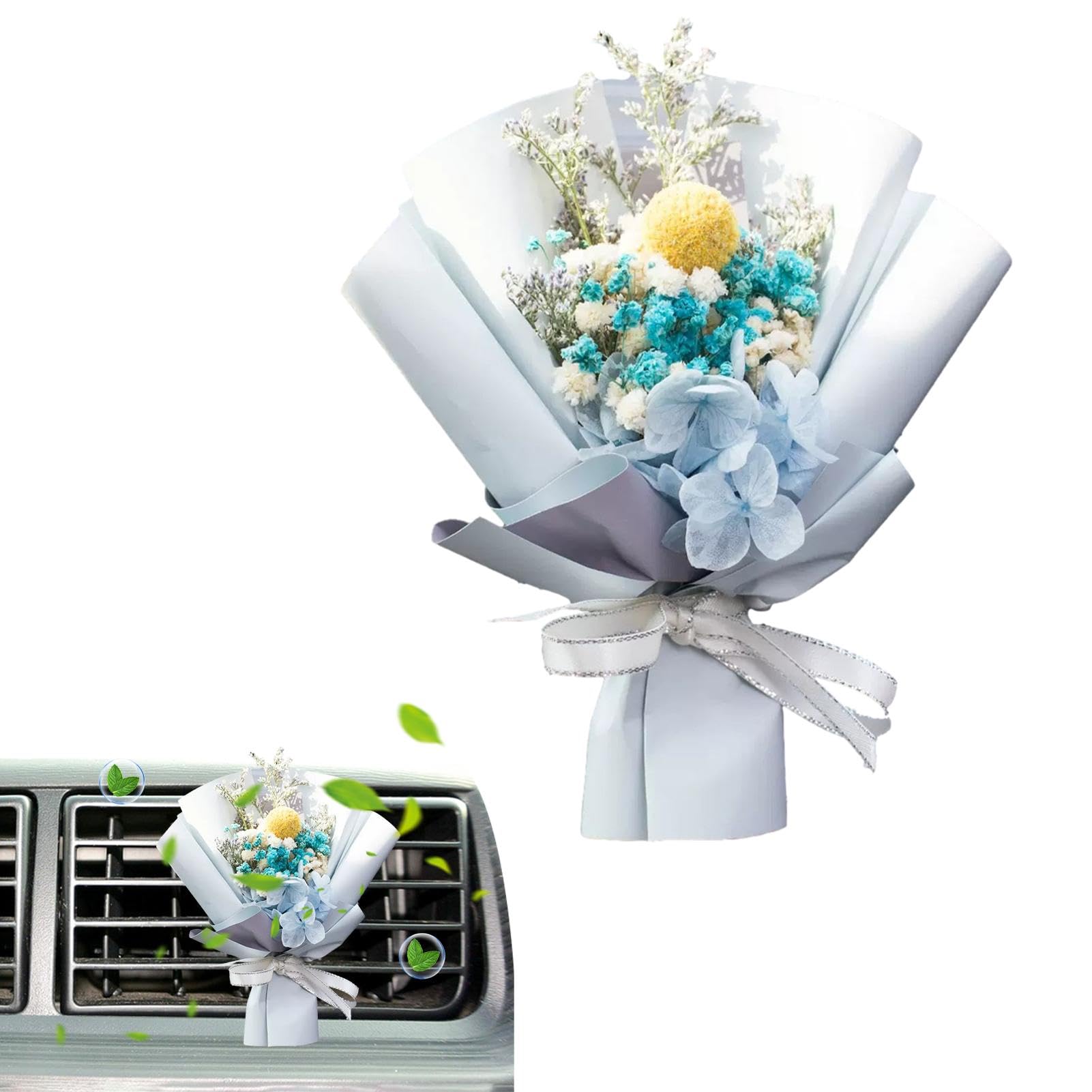 

Мини-букет из сухоцветов для автомобиля, букет цветов с клипсой для воздуховода автомобиля | Сухоцветы