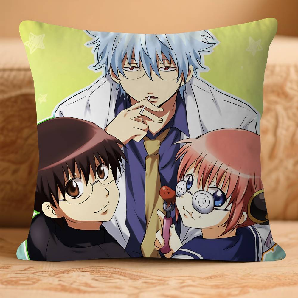 Anime G-GINTAMAS Pillow Case Removable Washable Cushion Cover – All-Season Soft Linen