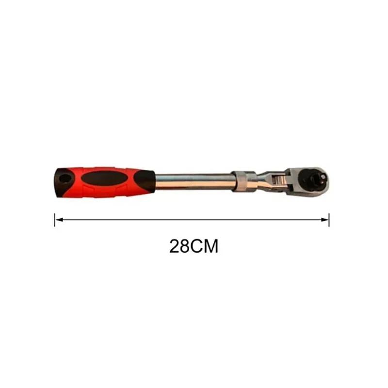 1/4 1/2 3/8 and 72 Teeth Carbon Steel Retractable Ratchet Wrench, Automatic Quick Release Wrench, Multifunctional Manual Tool
