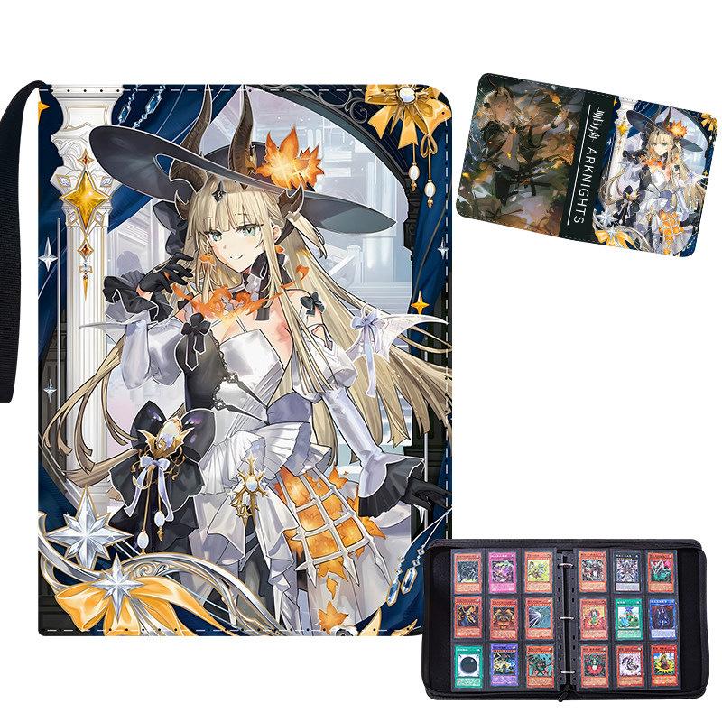 Arknight Card Binder Leather Zipper Anime Card Album - Fluorescent Dream Collection Card Holder 9 Pocket