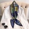 Luxury Belt Print Long Silk Scarf For Women Soft Neck Scarf Shawl Elegant Neckerchief Bandanas Paisley Print Hijab Bag Ribbon