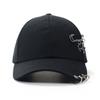 Punk Gothic Hip Hop Baseball Cap mit Pin-Ringen JK Korean Black Cotton Snapback Visierhüte Männer Frauen Hip Hop Dad Trucker Caps