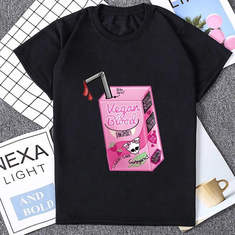 Draculaura Clawdeen Wolf Clawdeen Wolf Koszulka graficzna Zabawna Wyjątkowa Koszulka damska Monster High Casual Fashion Luźne koszulki