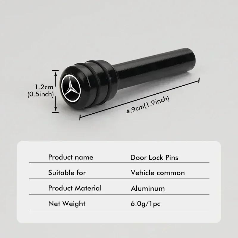 PIG4 4pcs Car Universal Auto Door Lock Knob Pull Pins Hat Pad For Benz CLK GLC W212 C200 C300 W203 W204 W205 W169 W176 GLC