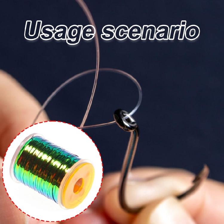 Double Side Color Flat Tinsel Metallic Mylars Fly Tying Materials Fly Tying Flat Peacocks Tinsel Spool Easy To Use