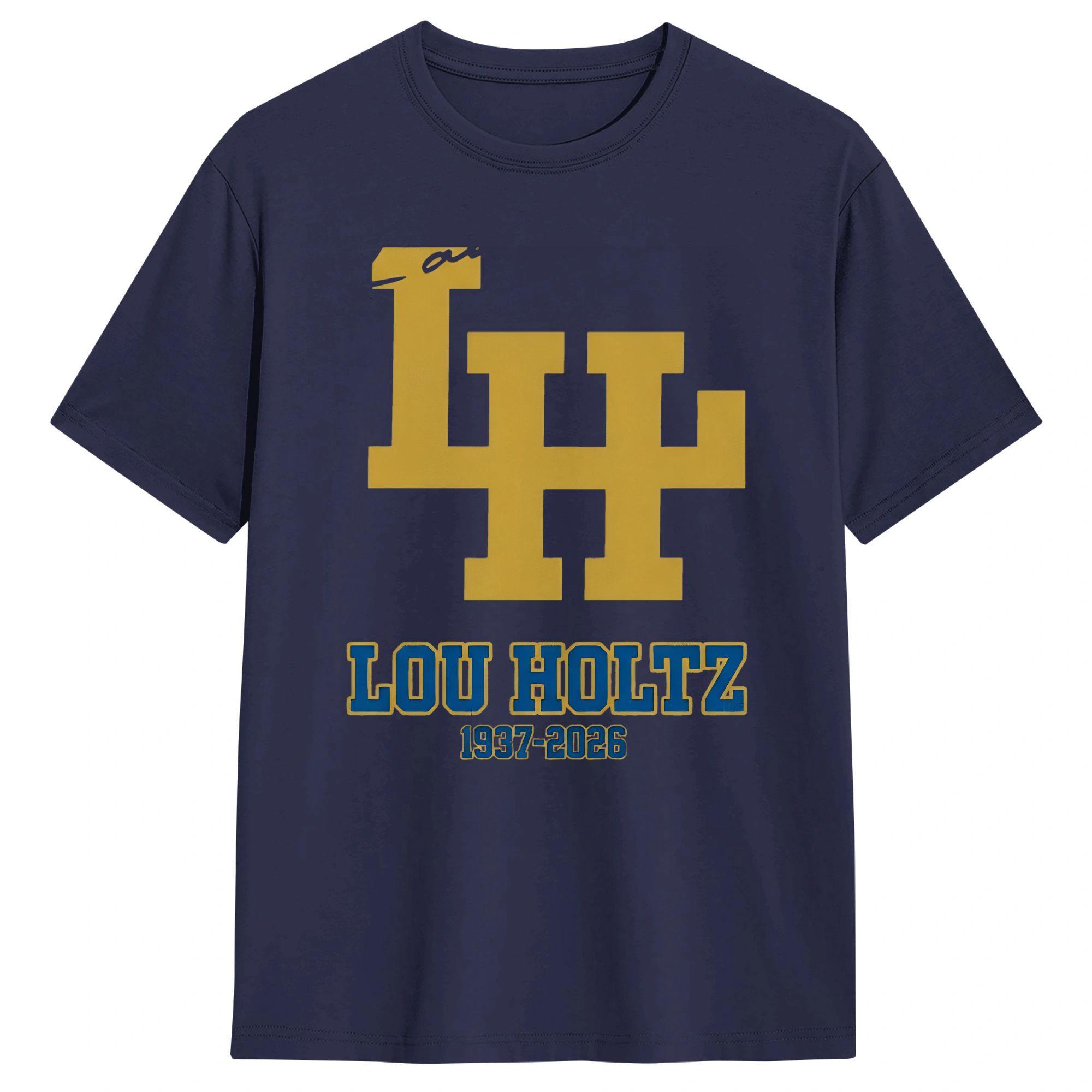 

Lou Holtz Thank You For The Memories T Shirt Summer Cotton TShirts For Mens Casual Tshirt Short Sleeve Vintage Tops 4XL
