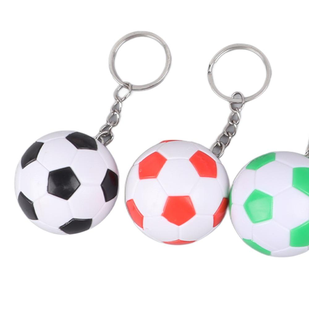 14pcs Pull On Closure Football Keychains Waterproof Design Sport Ball Key Chain  Bag Decoration
