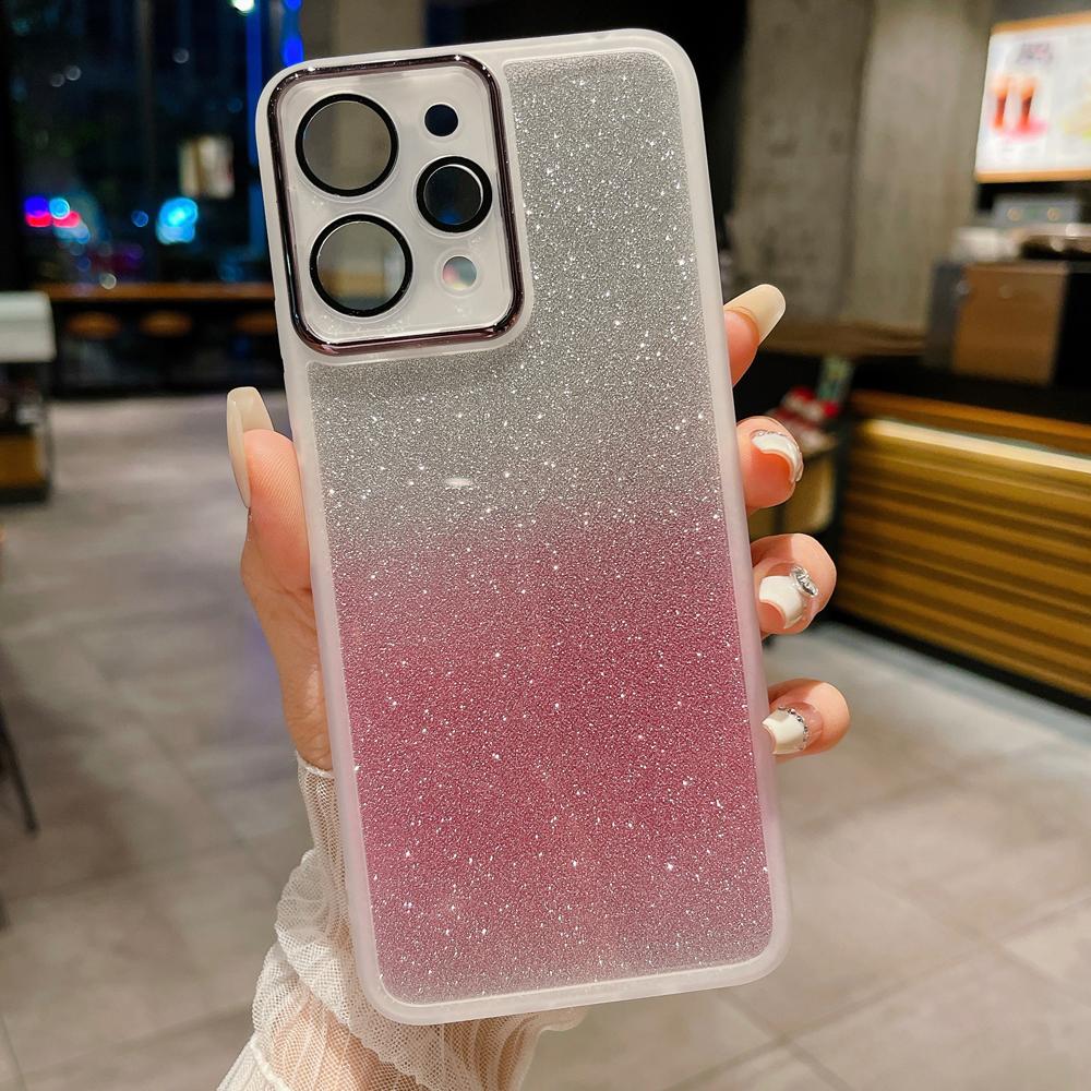 

Роскошный Блестящий Силиконовый Чехол для Телефона Xiaomi Mi Redmi Note 15 14 13 12 11 10 9 8 C S Pro Противоударный Чехол с Защитой Объектива For Redmi 12C белый