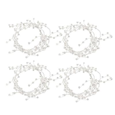 4Pcs Crystal Beaded Garland 49.2in Length Transparent Romantic Elegant Crystal Garland for Party