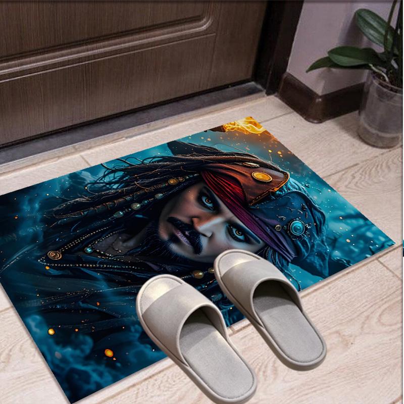 Captain Jack Sparrow Pattern Rug, Indoor/Outdoor Mat, for Picnic, Gameroom, Bedroom, Office, Living Room, Home Decor Carpet, Birthday Gift
