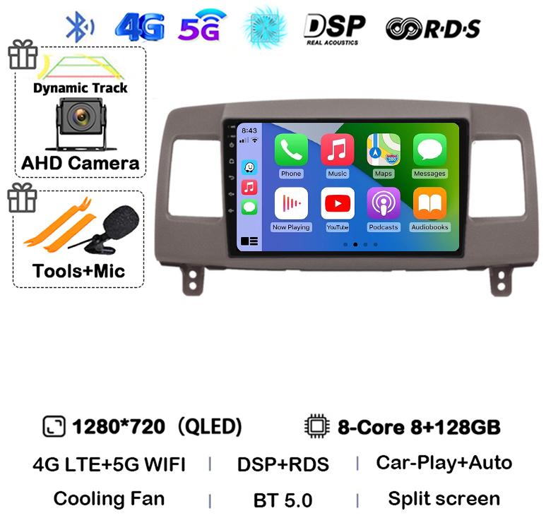 Android 14 Carplay Auto Car Radio For Toyota Mark II 9 X110 2000-2007 Multimedia GPS Navigation Video Player Stereo 2din 2 DIN